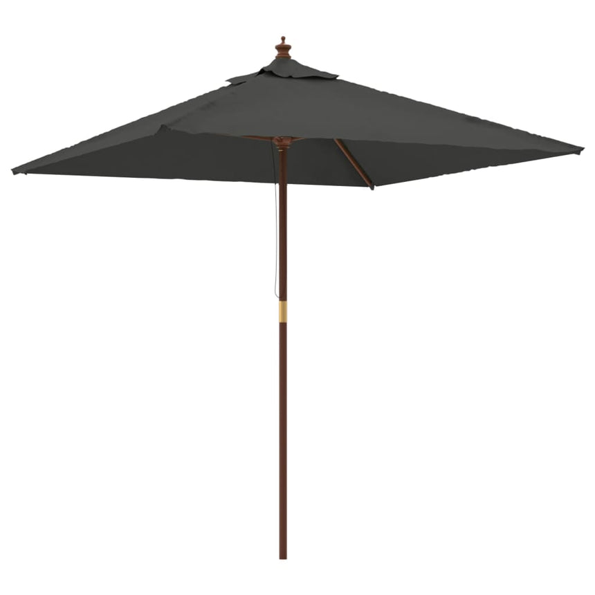 Parasol Met Houten Paal 198X198X231 Cm Kleurig