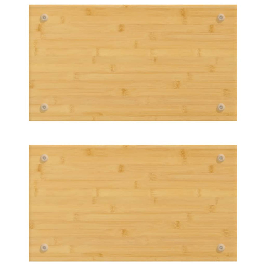 Kookplaatafdekkingen 2 St 50X28X1,5 Cm Bamboe