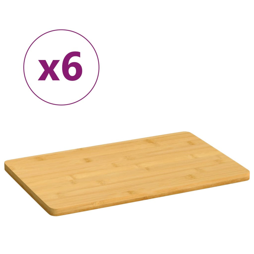 Ontbijtborden 6 St 35X23X0,8 Cm Bamboe