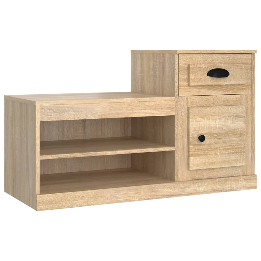 Schoenenkast 100X42X60 Cm Bewerkt Hout Kleurig Sonoma Eiken