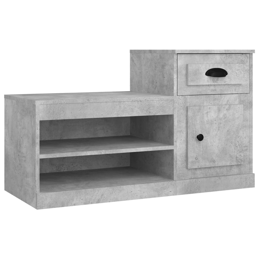 Schoenenkast 100X42X60 Cm Bewerkt Hout Betongrijs