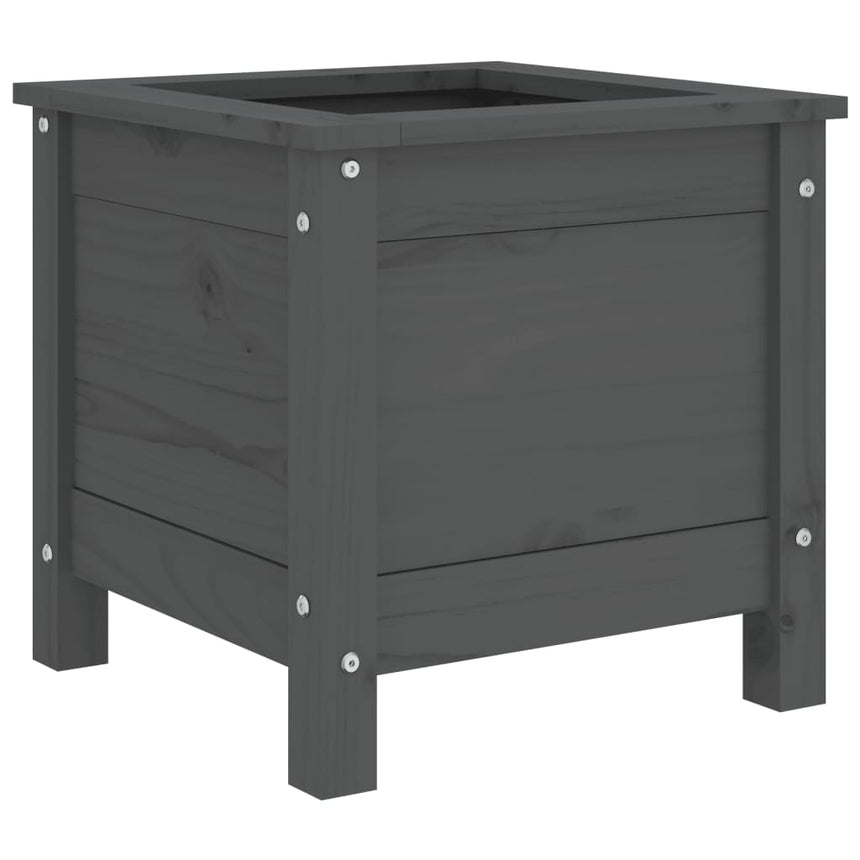Plantenbak Massief Grenenhout Grijs