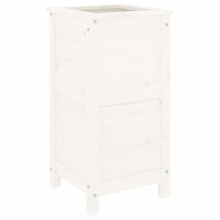 Plantenbak Massief Grenenhout Wit
