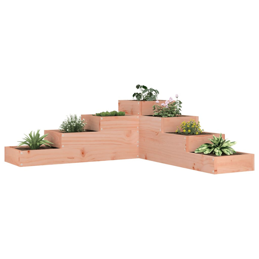 Plantenbak 4-Laags 80,5X79X36 Cm Massief Grenenhout Wit