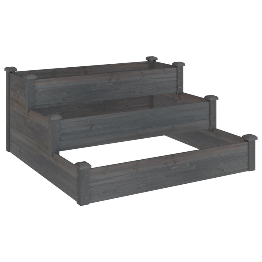 Plantenbak Verhoogd 120X120X56 Cm Massief Vurenhout