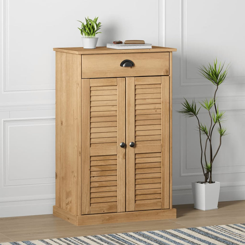 Schoenenkast Vigo 60X35X96 Cm Massief Grenenhout Bruin