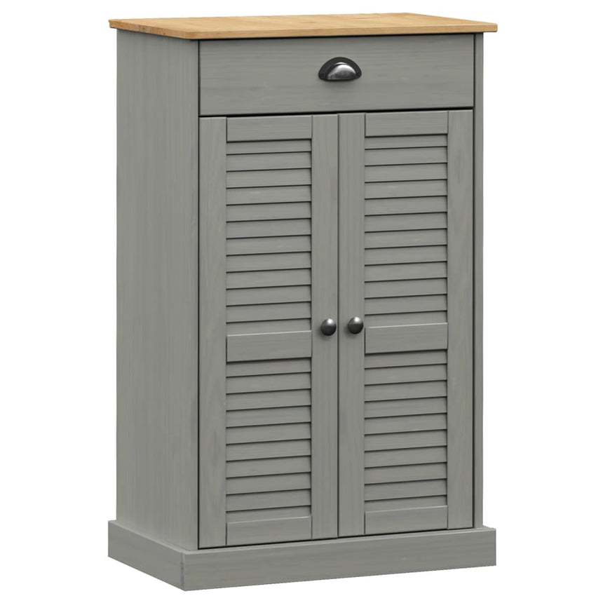 Schoenenkast Vigo 60X35X96 Cm Massief Grenenhout Grijs