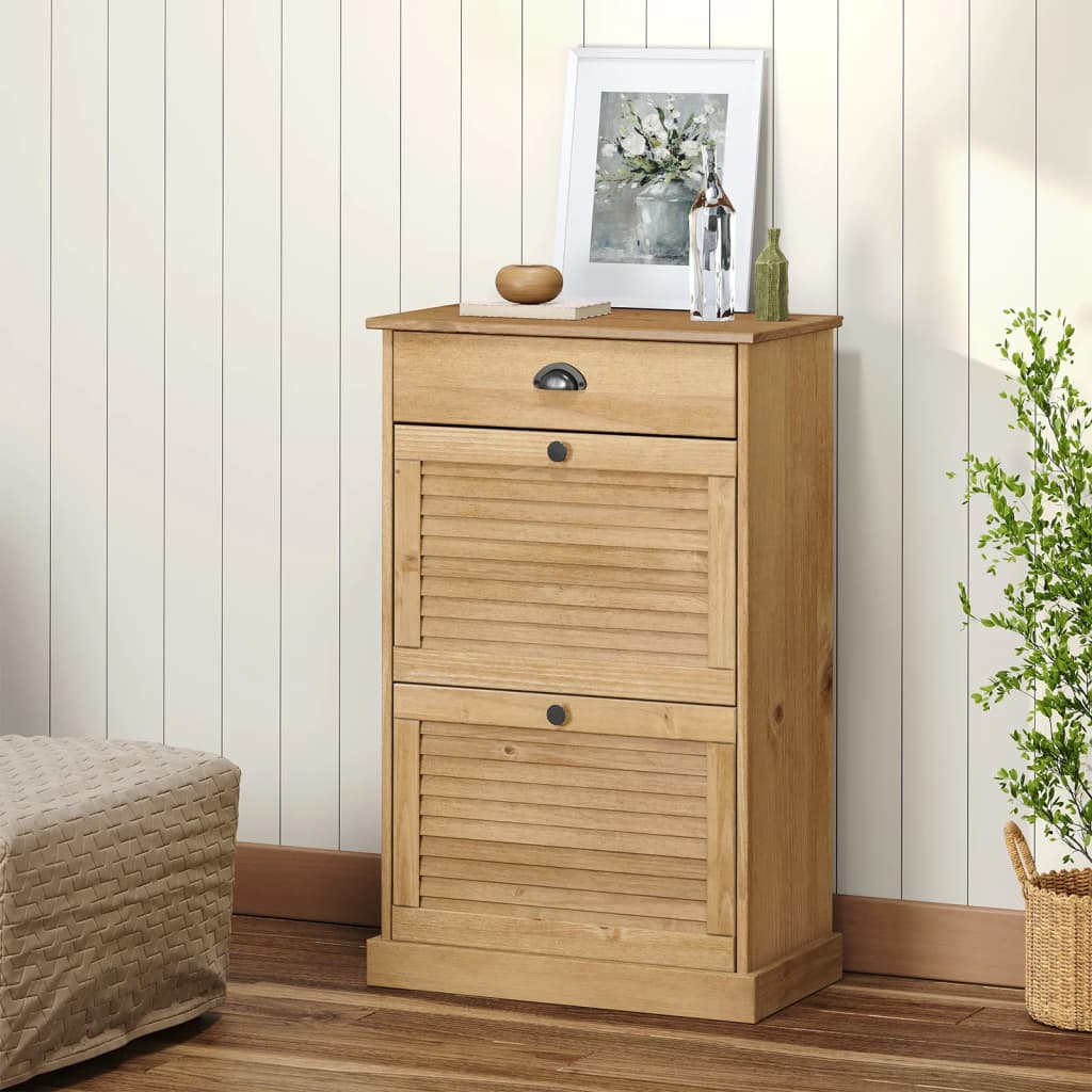 Schoenenkast Vigo 60X35X96 Cm Massief Grenenhout Bruin