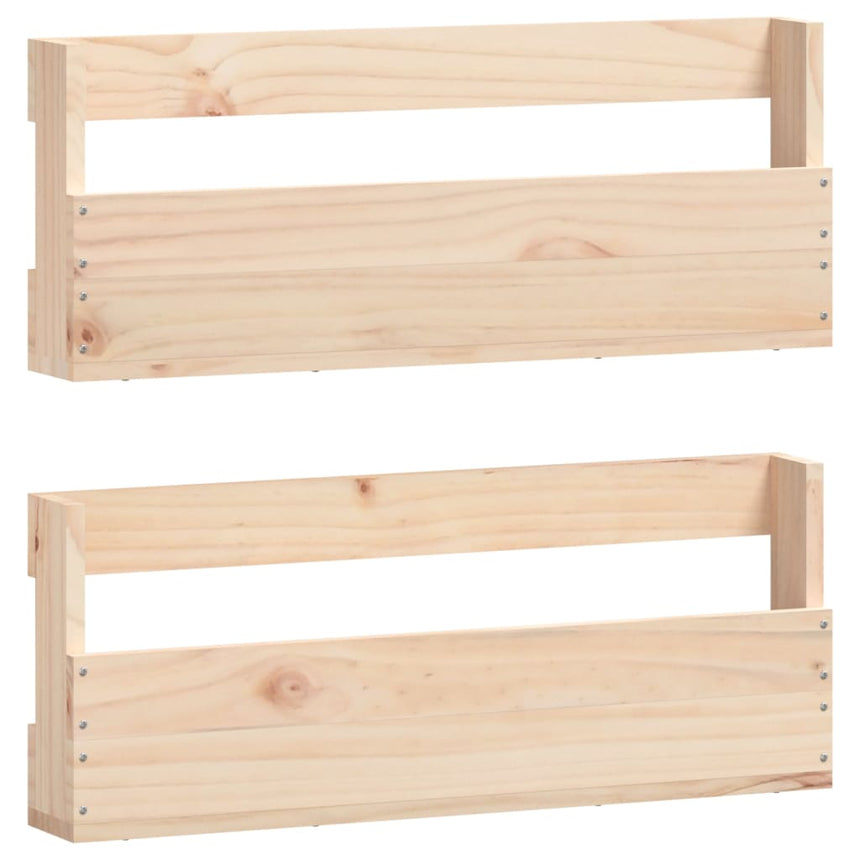 Wandschoenenrekken 59X9X23 Cm Massief Grenenhout Naturel