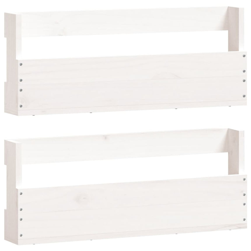 Schoenenrekken 59X9X23 Cm Massief Grenenhout Wit