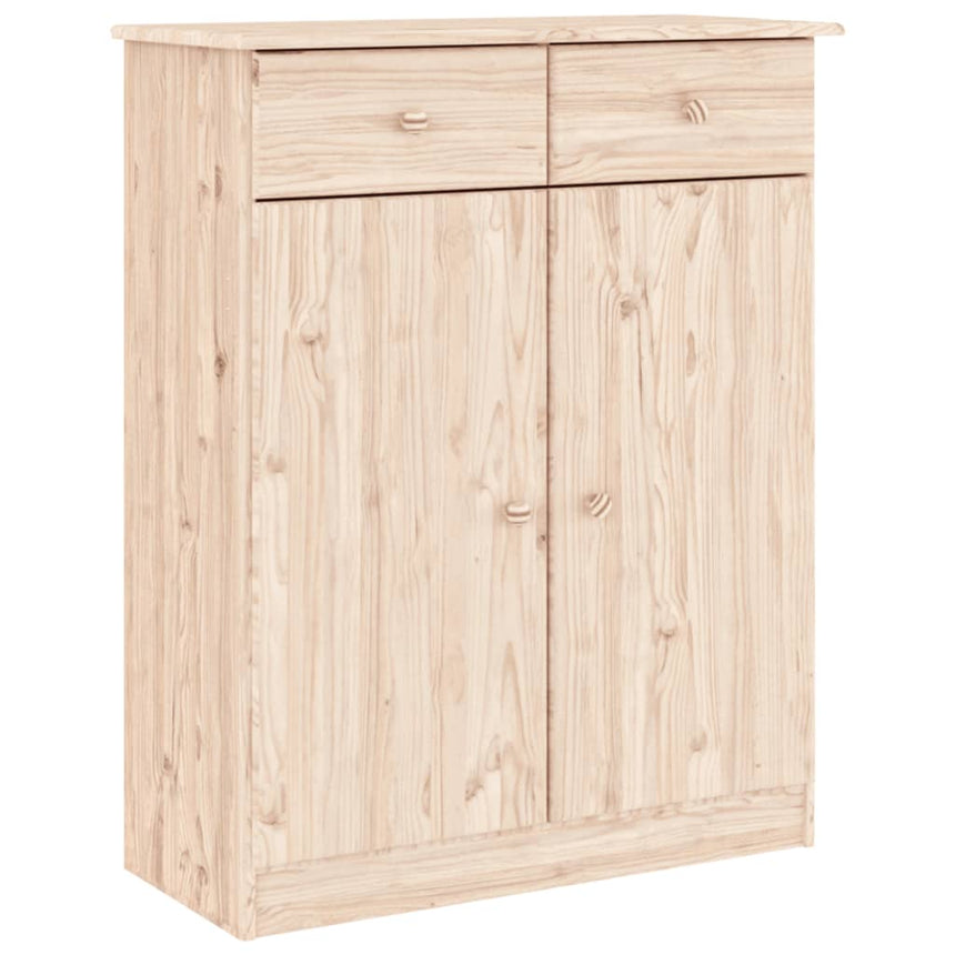 Schoenenkast Alta 77X35X96 Cm Massief Grenenhout Naturel