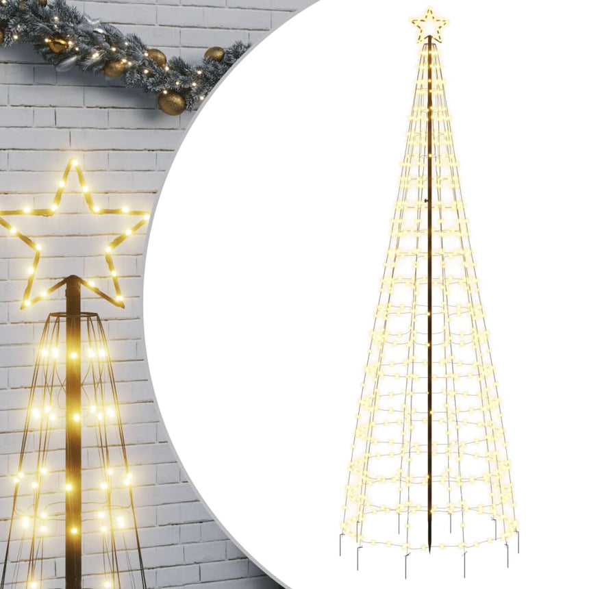 Led-Kerstboom Met Spikes 570 Leds Warm Wit Warmwit