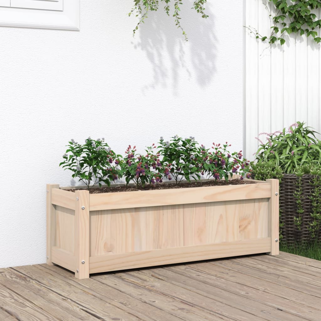 Plantenbak 90X31X31 Cm Massief Grenenhout