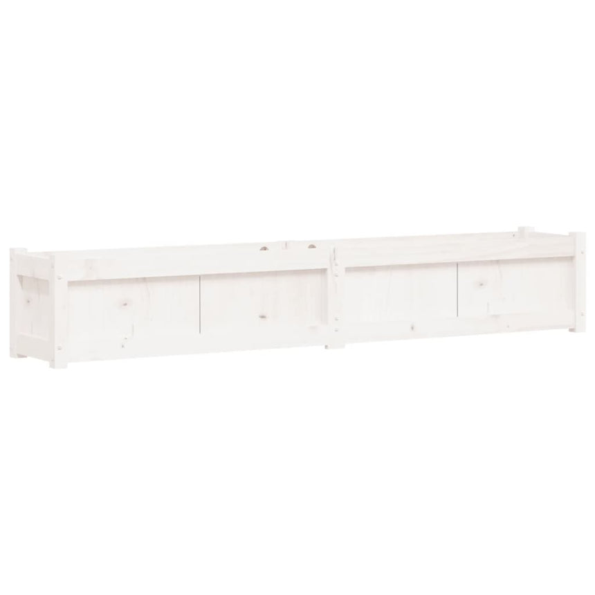 Plantenbak 180X31X31 Cm Massief Grenenhout Wit