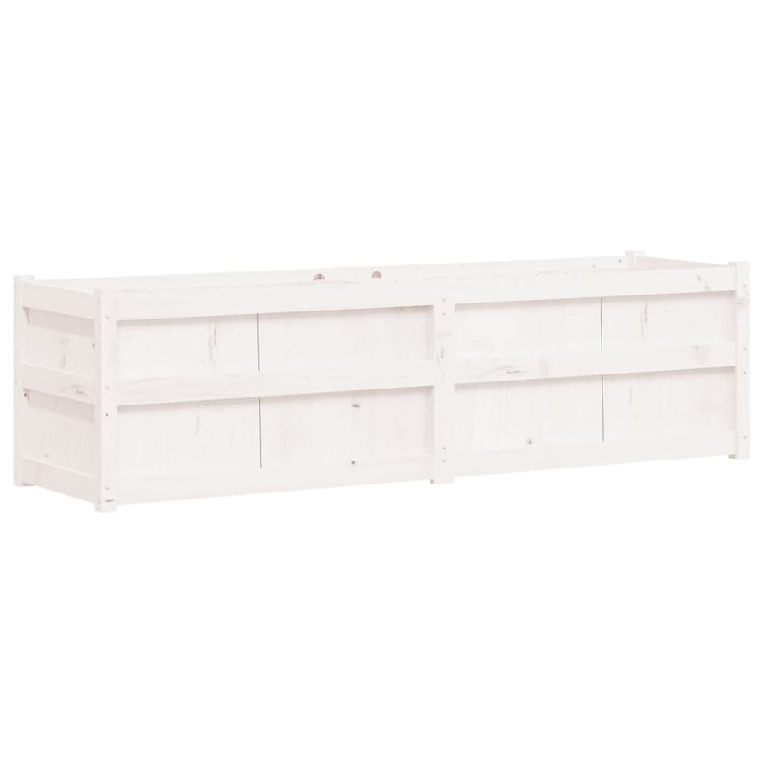 Plantenbak 180X50X50 Cm Massief Grenenhout Wit