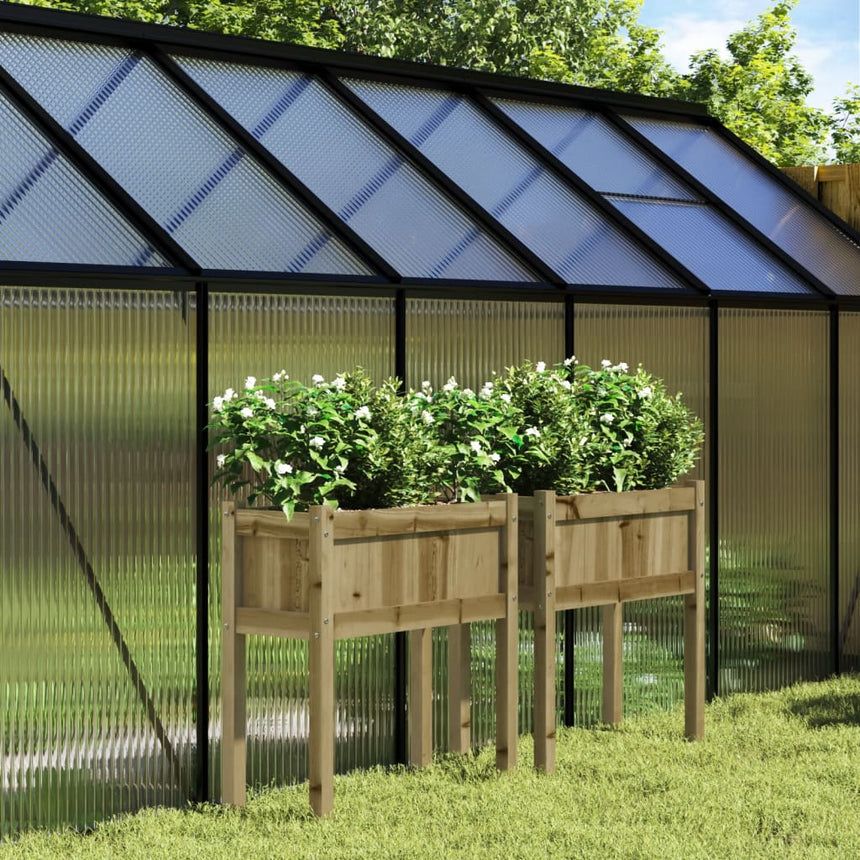 Plantenbak Met Poten 70X31X70 Cm Massief Douglashout