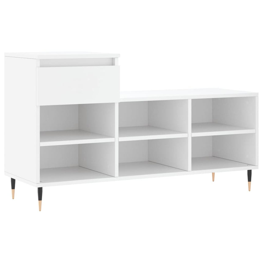 Schoenenkast 102X36X60 Cm Bewerkt Hout Wit