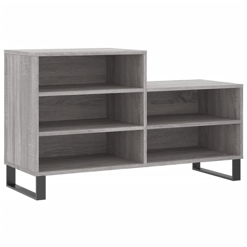 Schoenenkast 102X36X60 Cm Bewerkt Hout Sonoma Grijs Grijs Sonoma