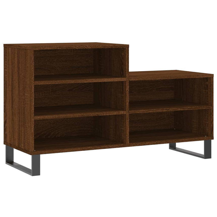 Schoenenkast 102X36X60 Cm Bewerkt Hout Bruin Eikenkleur