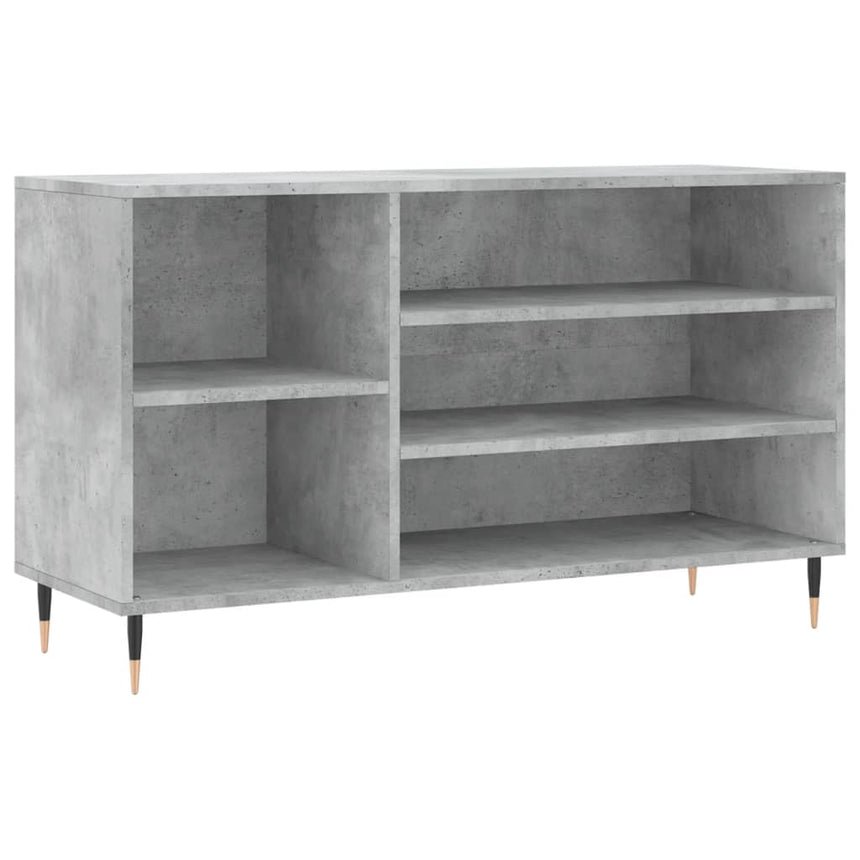 Schoenenkast 102X36X60 Cm Bewerkt Hout Betongrijs
