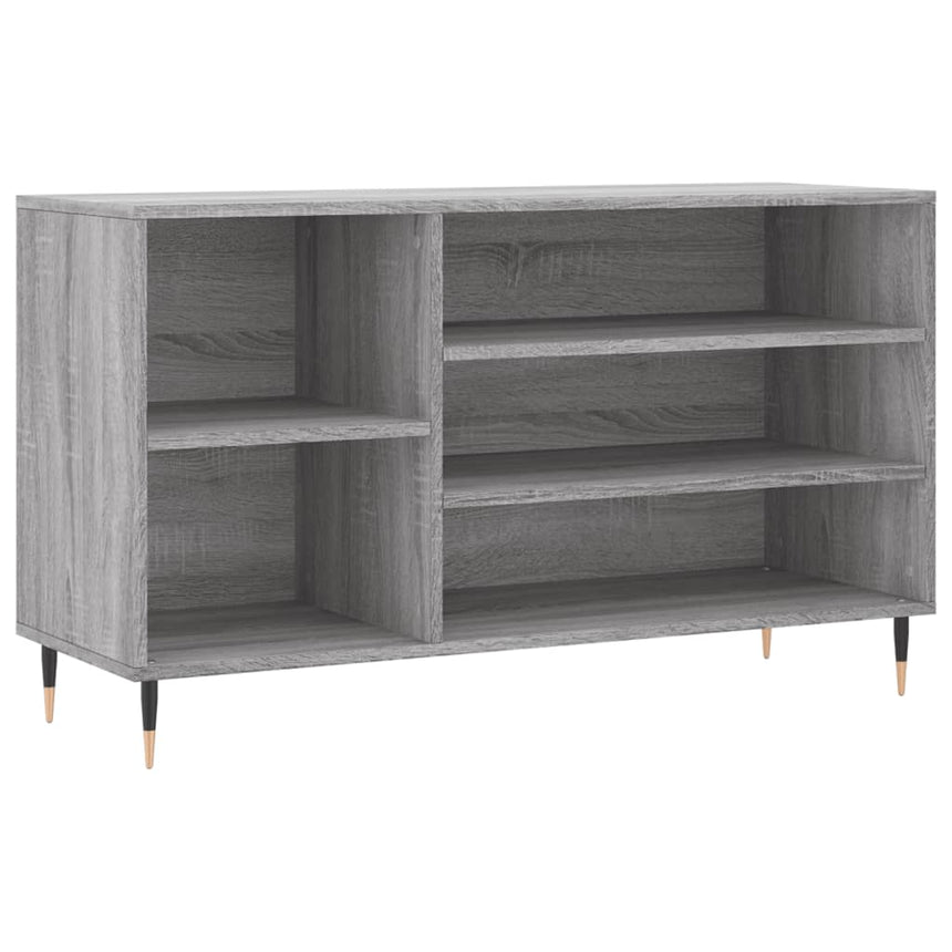 Schoenenkast 102X36X60 Cm Bewerkt Hout Sonoma Grijs Grijs Sonoma