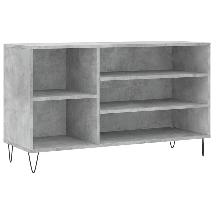 Schoenenkast 102X36X60 Cm Bewerkt Hout Betongrijs