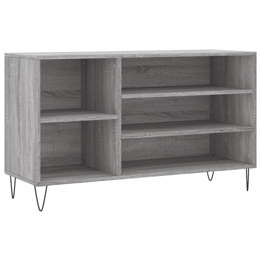 Schoenenkast 102X36X60 Cm Bewerkt Hout Sonoma Grijs Grijs Sonoma