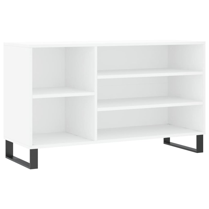 Schoenenkast 102X36X60 Cm Bewerkt Hout Wit Grijs Sonoma