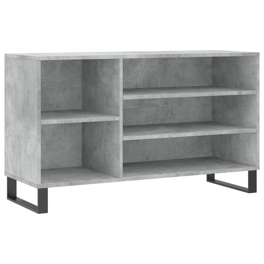 Schoenenkast 102X36X60 Cm Bewerkt Hout Betongrijs
