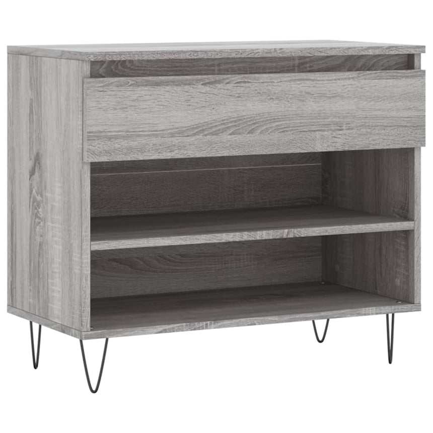 Schoenenkast 70X36X60 Cm Bewerkt Hout Sonoma Grijs Grijs Sonoma