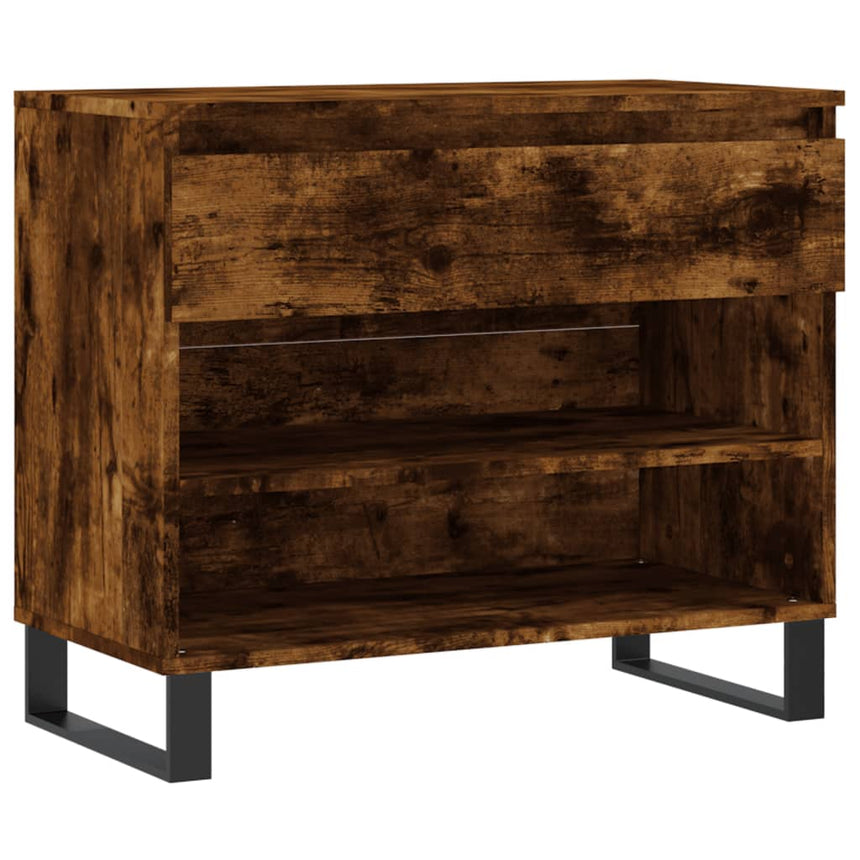 Schoenenkast 70X36X60 Cm Bewerkt Hout Kleurig Gerookt Eiken