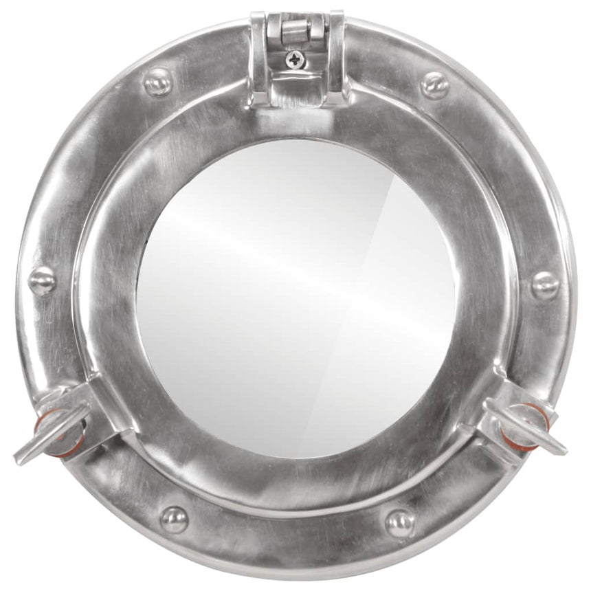 Wandspiegel Patrijspoort Ø23 Cm Aluminium En Glas