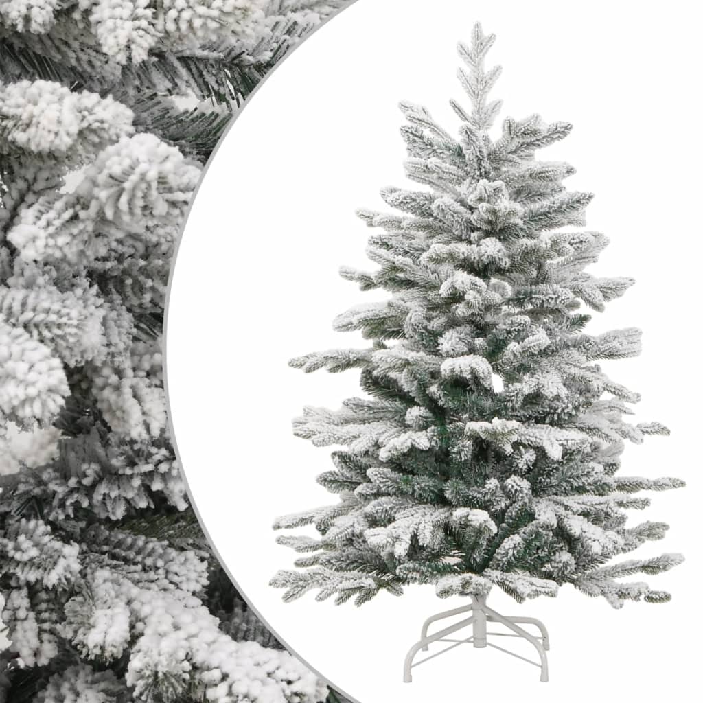 Kunstkerstboom Met Scharnieren En Sneeuw Zwart