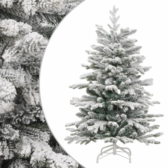 Kunstkerstboom Met Scharnieren En Sneeuw Zwart
