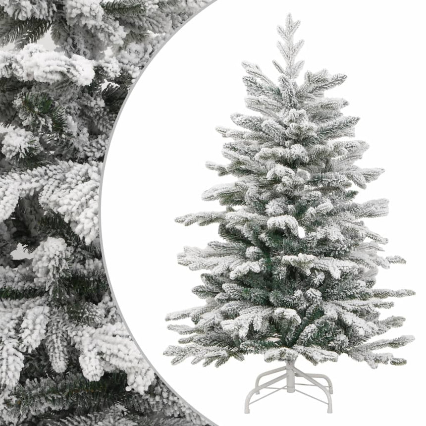 Kunstkerstboom Met Scharnieren En Sneeuw Zwart