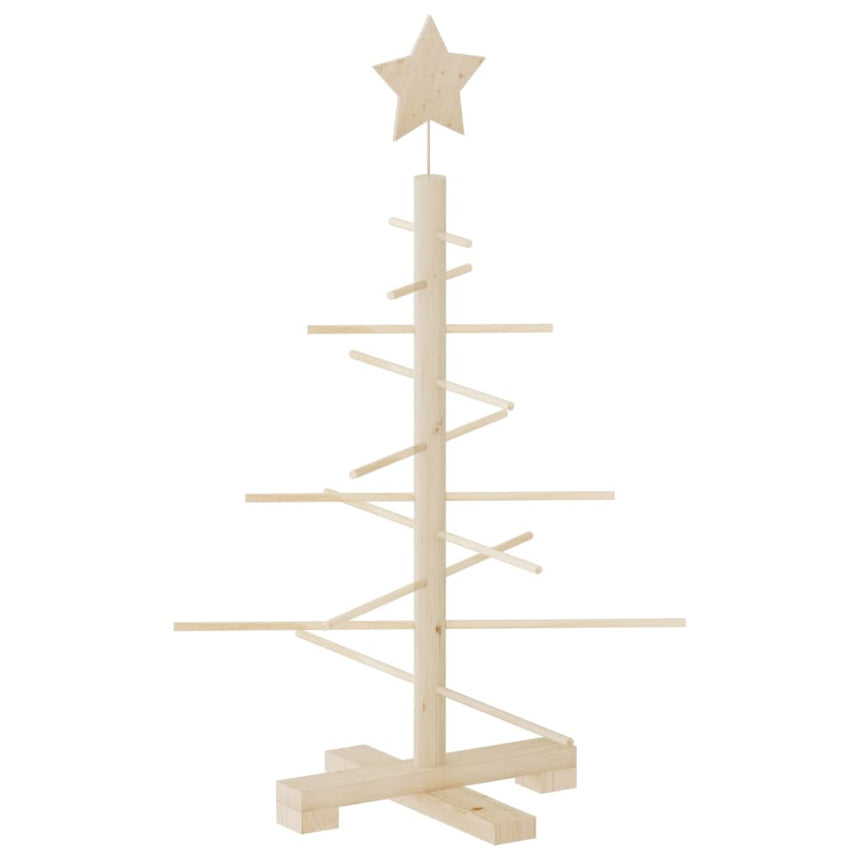 Kerstdecoratie Kerstboom 75 Cm Massief Grenenhout Zwart