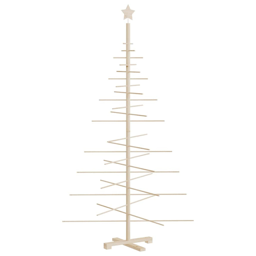 Kerstdecoratie Kerstboom Massief Grenenhout Naturel (Onafgewerkt)