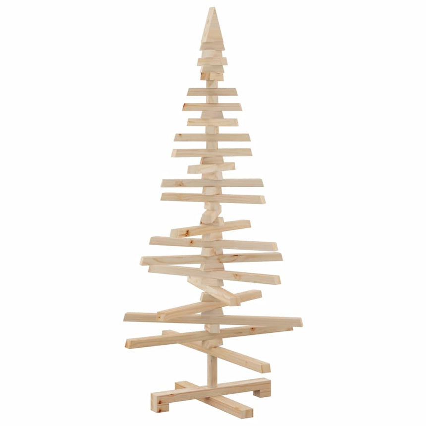 Kerstdecoratie Kerstboom Massief Grenenhout Naturel (Onafgewerkt)
