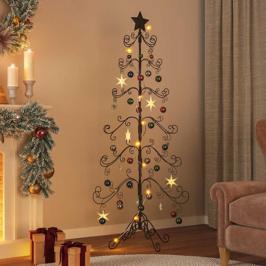 Kerstdecoratie Kerstboom Metaal Zwart
