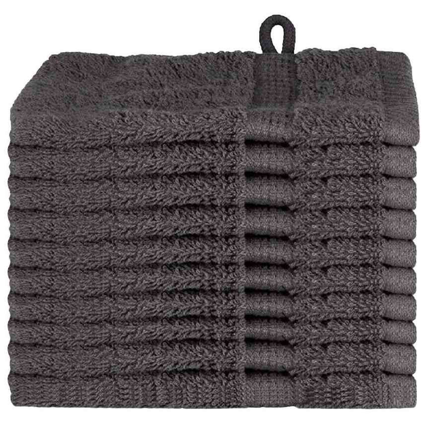 vidaXL Serviette Invité SOLUND 10 pc Anthracite 15 x 21 cm 550 gsm