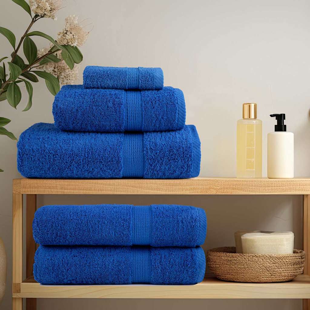 vidaXL Serviette Invité SOLUND 4 pc Bleu 15 x 21 cm 550 gsm