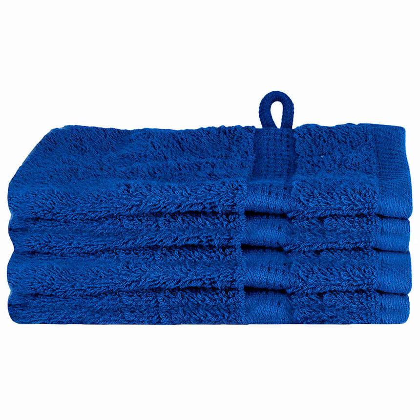 vidaXL Serviette Invité SOLUND 4 pc Bleu 15 x 21 cm 550 gsm