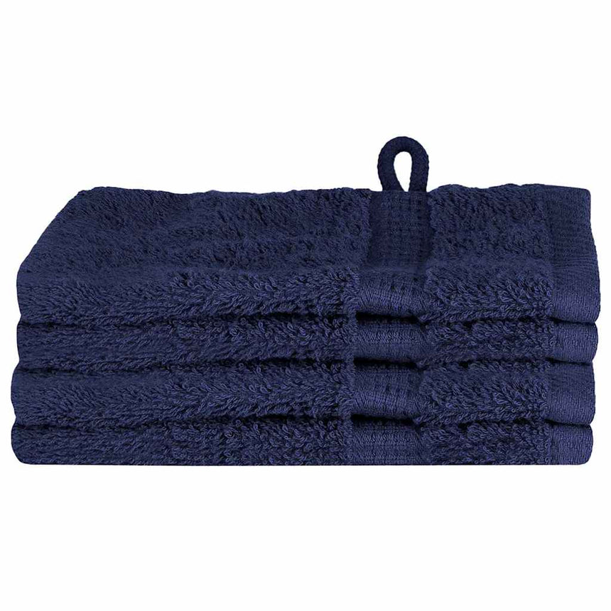 vidaXL Serviette Invité SOLUND 4 pc Bleu marine 15 x 21 cm 550 gsm