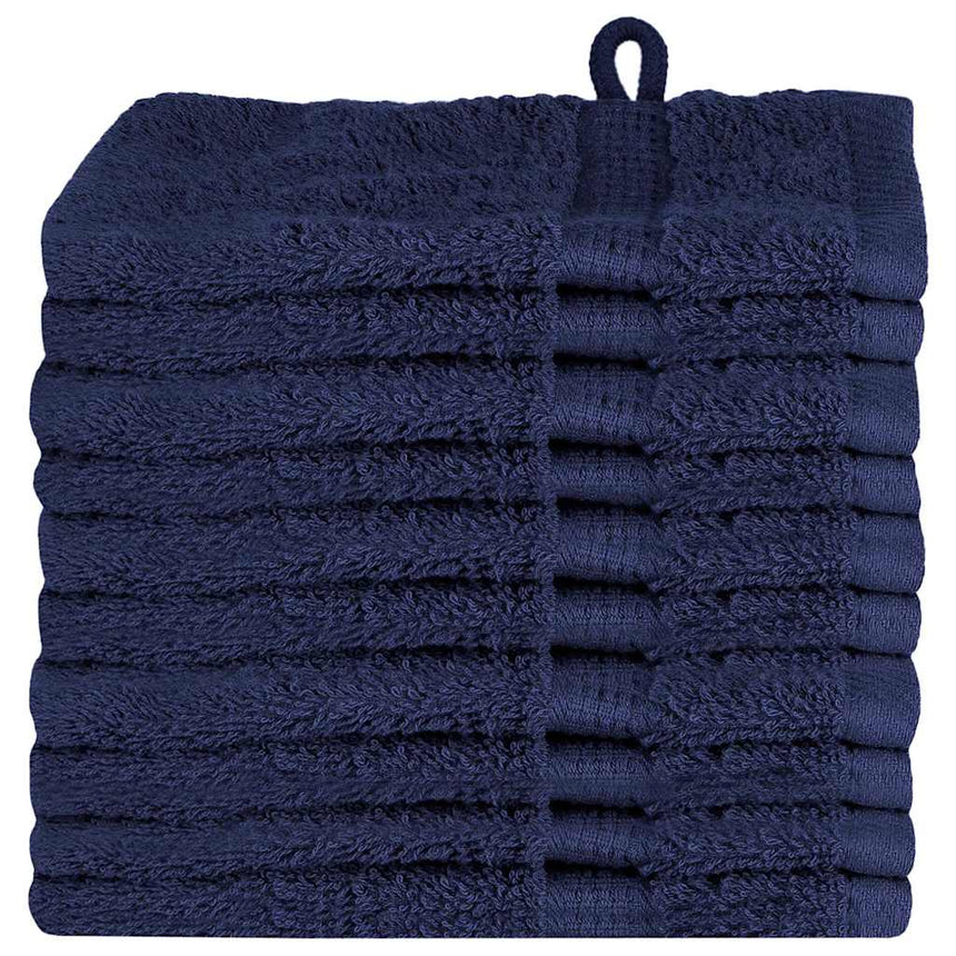 vidaXL Serviette Invité SOLUND 10 pc Bleu marine 15 x 21 cm 550 gsm