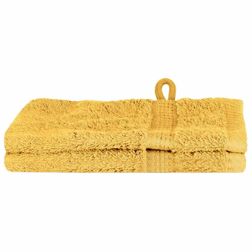 vidaXL Serviette Invité SOLUND 2 pc Doré 15 x 21 cm 550 gsm