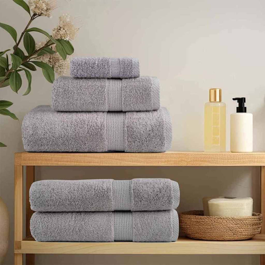 vidaXL Serviette Invité SOLUND 10 pc Gris 15 x 21 cm 550 gsm