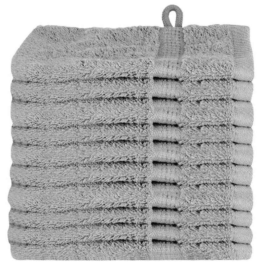 vidaXL Serviette Invité SOLUND 10 pc Gris 15 x 21 cm 550 gsm