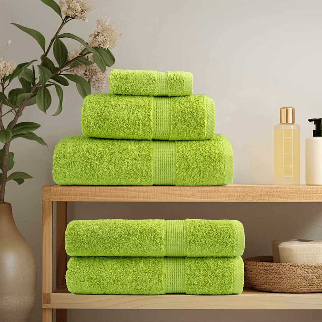 vidaXL Serviette Invité SOLUND 2 pc Vert 15 x 21 cm 550 gsm