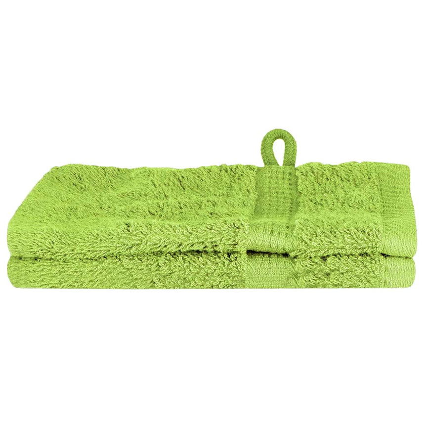 vidaXL Serviette Invité SOLUND 2 pc Vert 15 x 21 cm 550 gsm