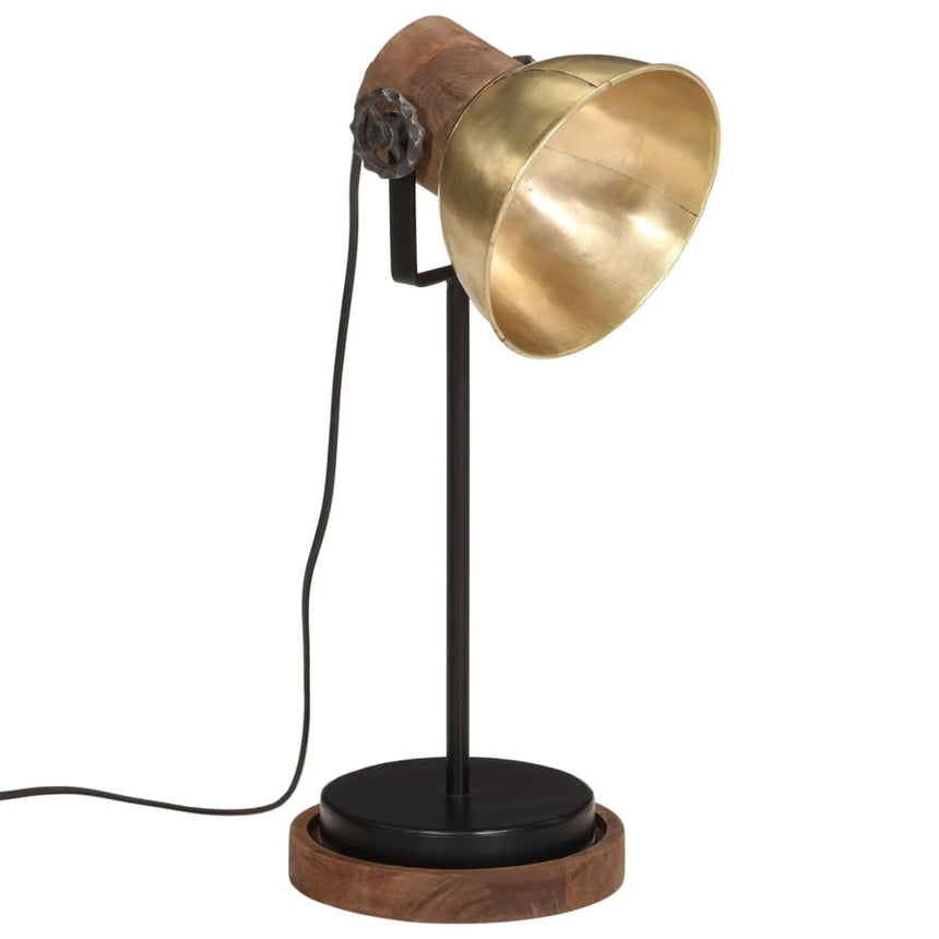 Bureaulamp 25 W E27 17X17X50 Cm Antiek Messingkleurig